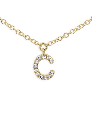 Moon & Meadow 14k Yellow Gold Diamond Initial Pendant Necklace, 18 - 100% Exclusive In C