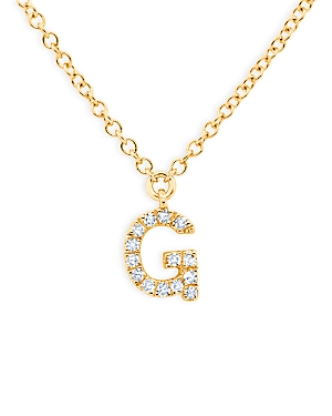 Moon & Meadow 14k Yellow Gold Diamond Initial Pendant Necklace, 18 - 100% Exclusive