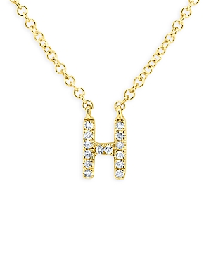 Moon & Meadow 14k Yellow Gold Diamond Initial Pendant Necklace, 18 - 100% Exclusive In H