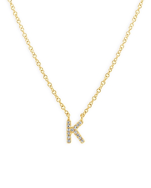 Moon & Meadow 14k Yellow Gold Diamond Initial Pendant Necklace, 18 - Exclusive