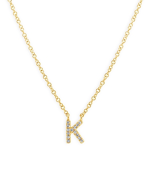 Moon & Meadow 14k Yellow Gold Diamond Initial Pendant Necklace, 18 - 100% Exclusive