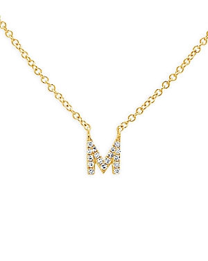 Moon & Meadow 14k Yellow Gold Diamond Initial Pendant Necklace, 18 - 100% Exclusive In M