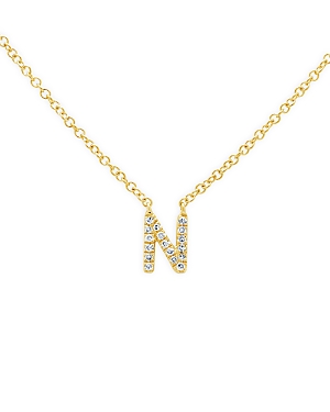 Moon & Meadow 14k Yellow Gold Diamond Initial Pendant Necklace, 18 - 100% Exclusive