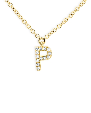 Moon & Meadow 14k Yellow Gold Diamond Initial Pendant Necklace, 18 - 100% Exclusive