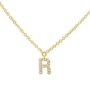 Moon & Meadow 14k Yellow Gold Diamond Initial Pendant Necklace, 18 - Exclusive In R