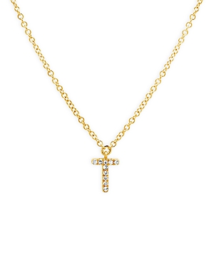 Moon & Meadow 14k Yellow Gold Diamond Initial Pendant Necklace, 18 - Exclusive