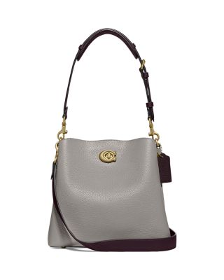 coach willow small leather bucket tote