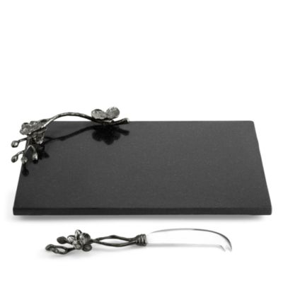 Black Orchid Small Cheeseboard & Knife