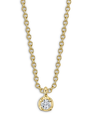 Moon & Meadow 14K Yellow Gold Diamond Solitaire Pendant Necklace, 18 - 100% Exclusive