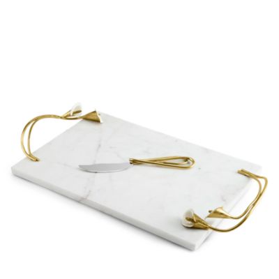 Calla Lily Cheese Board with Knife