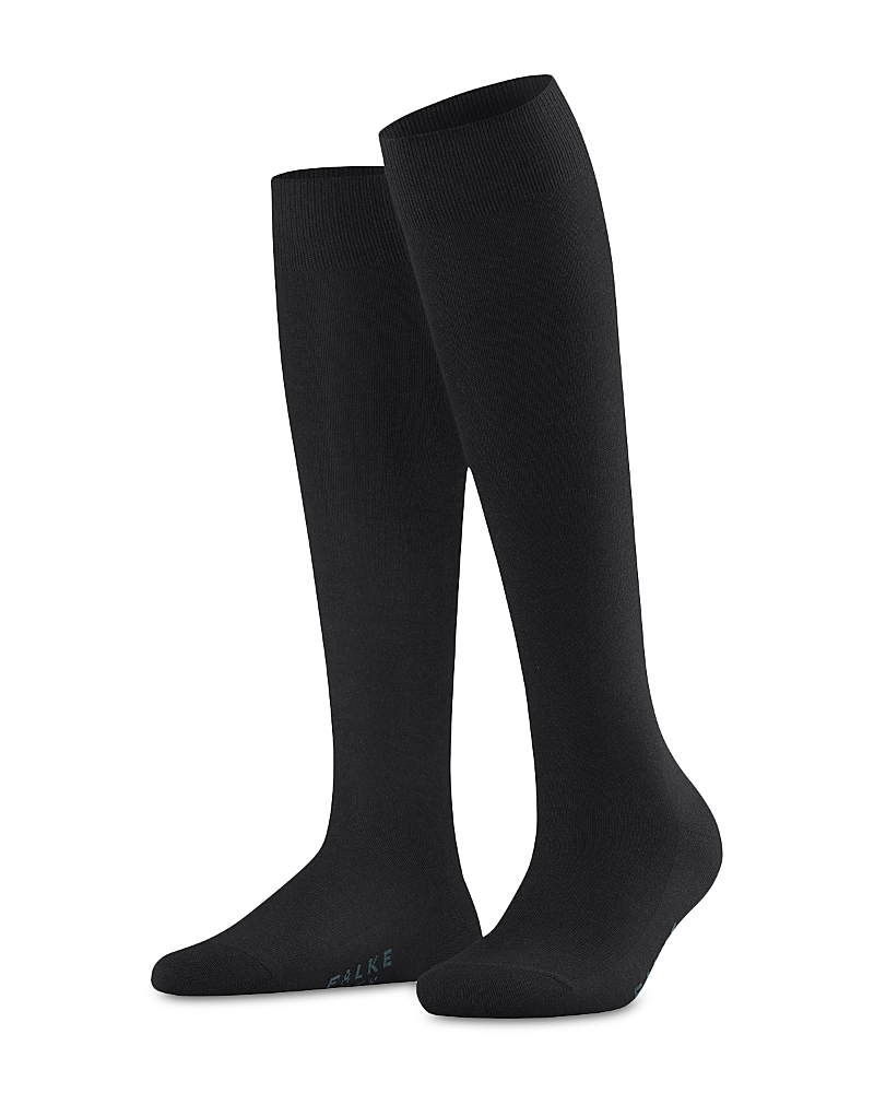 Falke Textured-band Knee Sock In Dark Navy