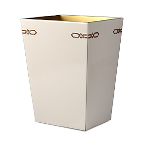 Mike And Ally Swarovski Waste Basket In Oatmeal/gold