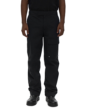 Helmut Lang Airy Nylon & Cotton Regular Fit Cargo Pants In Black