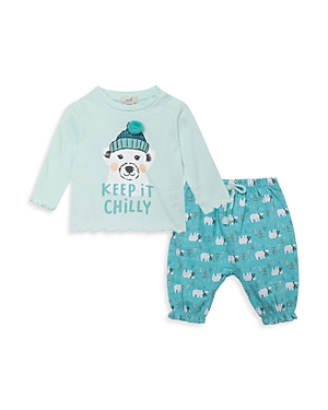 Peek X The Nature Conservancy Girls' Cotton Keep It Chilly Set - Baby In Aqua