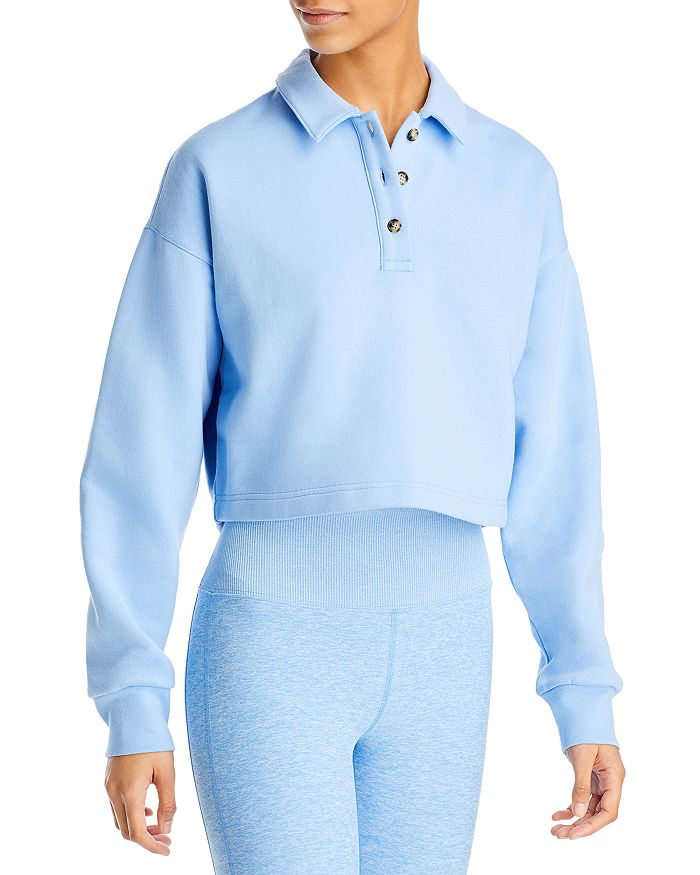 Alo Yoga Henley Polo Cropped Sweatshirt