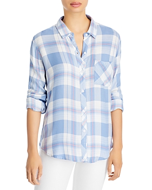 Rails Hunter Plaid Button-up Shirt In Blue Lake