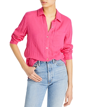 Rails Ellis Long Sleeve Gauze Shirt In Hibiscus