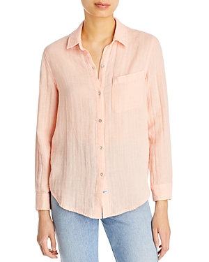 Rails Ellis Peach Cotton-gauze Shirt In Flamingo