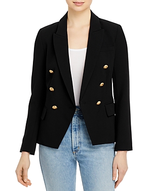 L Agence L'agence Kenzie Double-breasted Blazer In Black