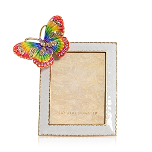Shop Jay Strongwater Nova Butterfly Frame, 3 X 4 In Rainbow
