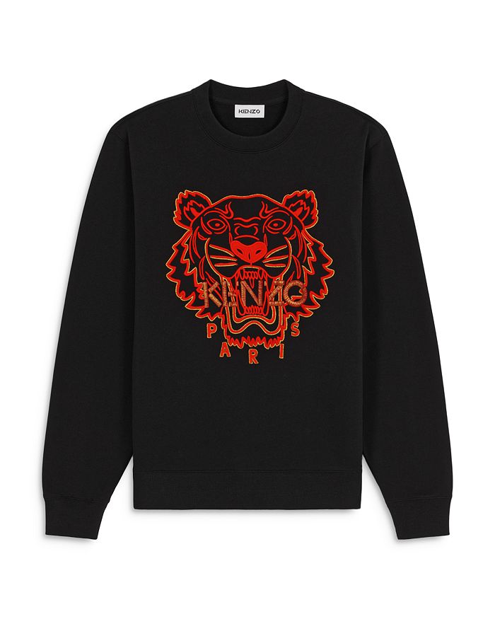 Chinese Style Embroidery Tiger T-shirt, Cotton, Round Neck, short