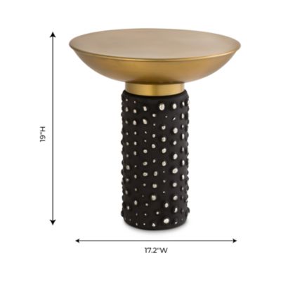  Blaze Glass/Brass Side Table