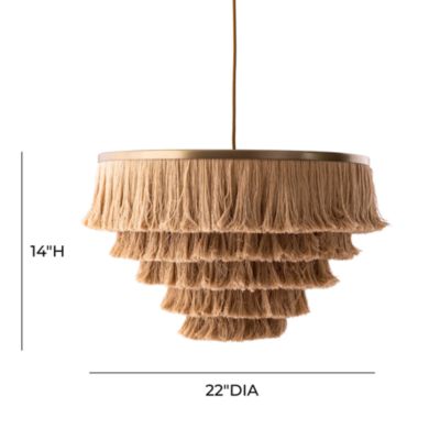 Sarai Natural Fringe Pendant Celling Lamp