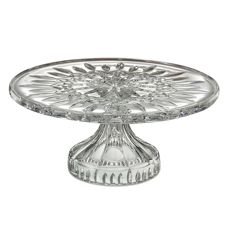 Waterford Lismore Footed Cake Plate In Clear
