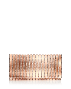 Aqua Squares Foldover Clutch - 100% Exclusive In Pearl Rose