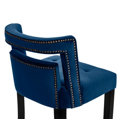  Hart Velvet Counter Stool in Navy