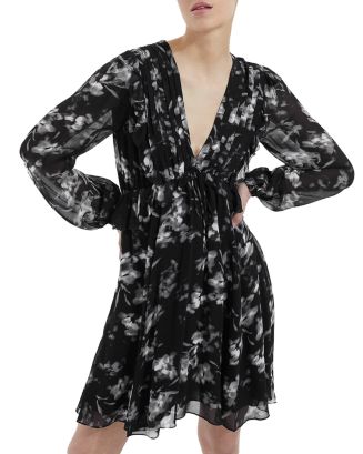 The Kooples Ghost Flowers Pleated Dress | Bloomingdale's