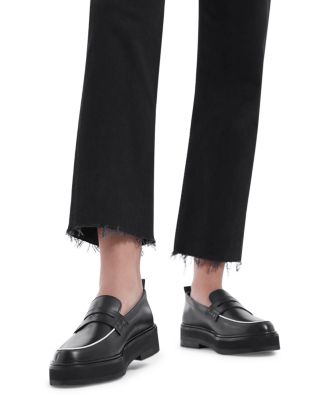 The Kooples PENNY LOAFERS IN BLACK LEATHER Men main image 3