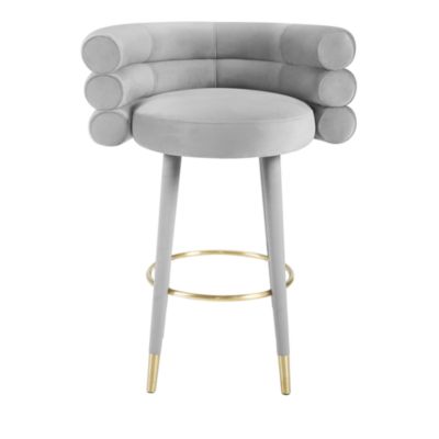  Betty Velvet Barstool in Grey