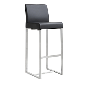 Tov Furniture Denmark Stainless Steel Barstool, Set Of 2 In Black