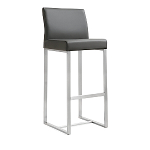 Tov Furniture Denmark Stainless Steel Barstool, Set Of 2 In Gray