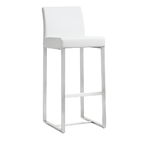 Tov Furniture Denmark Stainless Steel Barstool, Set Of 2 In White