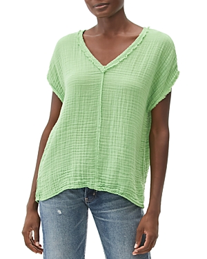 Michael Stars Draya V-neck Tee In Kiwi