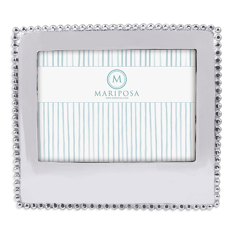 Mariposa Beaded Statement Picture Frame - 5" X 7" In Metal