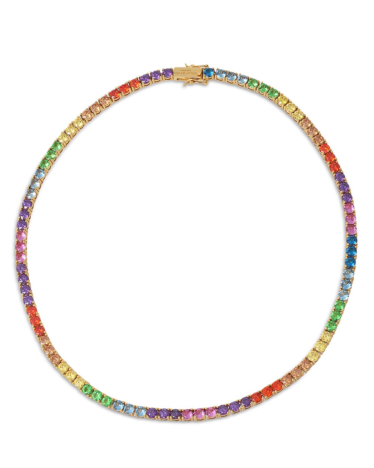 Kurt Geiger London Rainbow Crystal Tennis Necklace