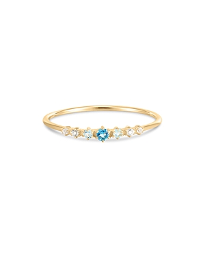 Moon & Meadow 14k Yellow Gold Ombre Multicolor Topaz Ring - 100% Exclusive In Blue/gold