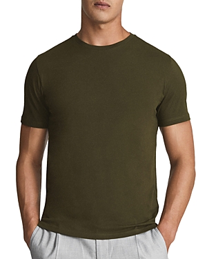 Reiss Bless Solid Short Sleeve Tee In Oxidised Green