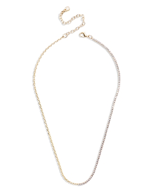 Baublebar Aspen Crystal & Chain Link Collar Necklace, 17-20