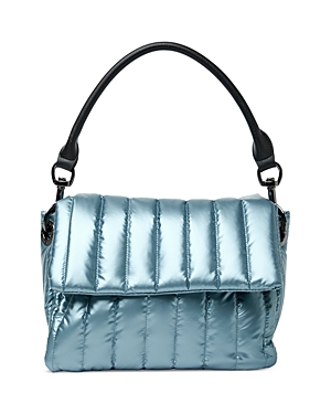 Think Royln Bar Quilted Shoulder Bag In Pearl Ice Blue