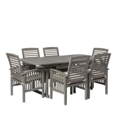 WALKER EDISON - 7 Piece Classic Outdoor Patio Dining Set