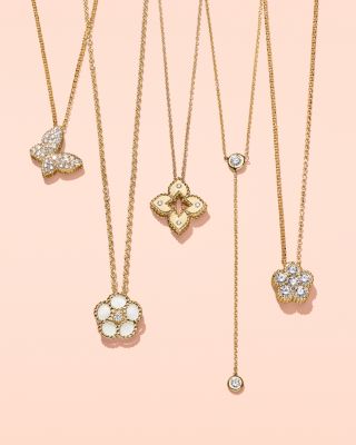 18K Yellow Gold Daisy Mother-of-Pearl & Diamond Pendant Necklace, 16" - Exclusive