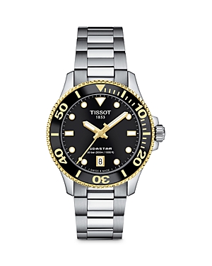 Shop Tissot Seastar 1000 Watch, 36mm In Black/silver