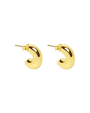 Argento Vivo Thick Huggie Hoop Earrings in 14K Gold Plated Sterling Silver