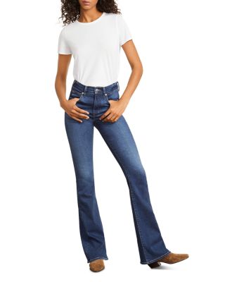 Beverly High Rise Flare Jeans in Bright Blue