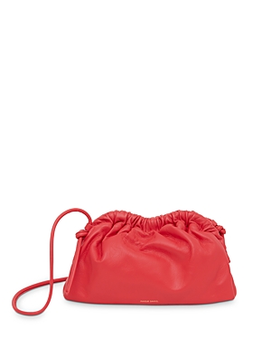 Mansur Gavriel Mini Cloud Leather Clutch In Strawberry