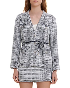 Maje - Vetrole Belted Tweed Jacket